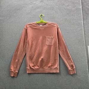 32 Bar Blues Men‎ Sweatshirt L Pink Pocket French Terry Pullover